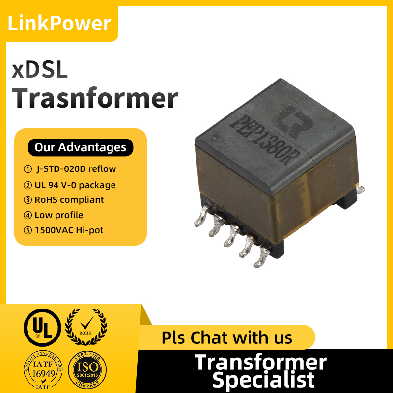 High-performance xDSL transformers provide reliable broadband connectivity and enhanced data transmission.